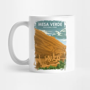 Mesa Verde National Park Vintage Travel Poster Mug